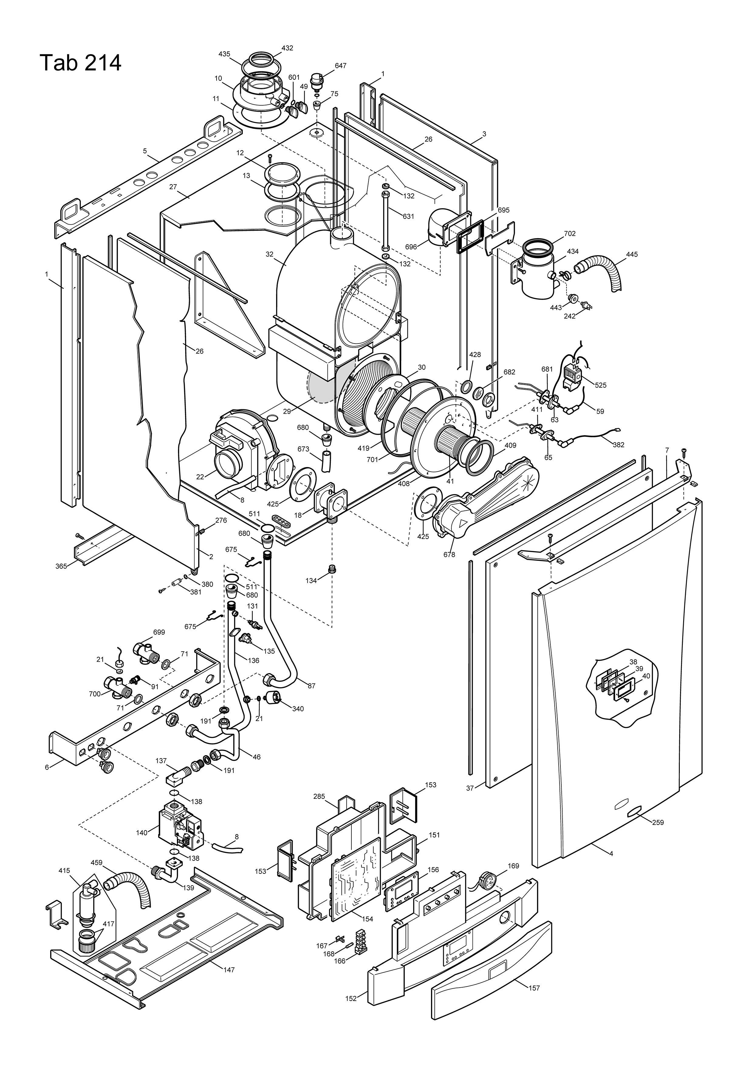 Baxi luna 3 взрывной чертеж